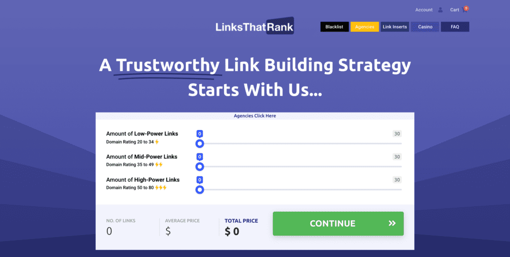 LinksThatRank homepage